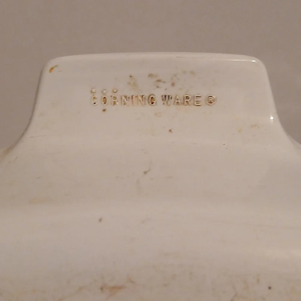 Corningware Pyrex Spice Of Life White Casserole Dish with Floral Design